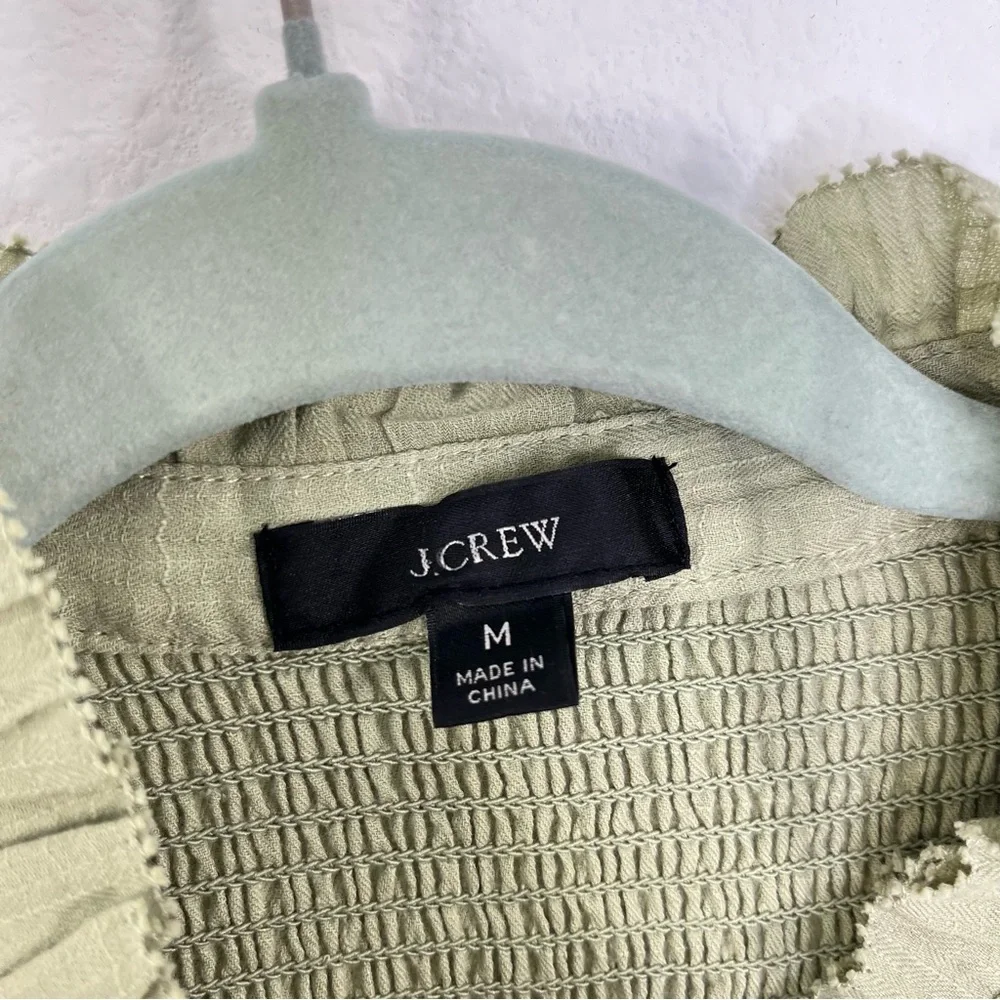 J.Crew NWOT Long-sleeve soft gauze garden top Pistachio size‎ Medium